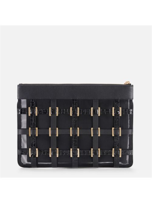 MESH BAG WITH RINGS ELISABETTA FRANCHI | BS03A62E2110 nero